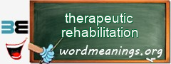 WordMeaning blackboard for therapeutic rehabilitation